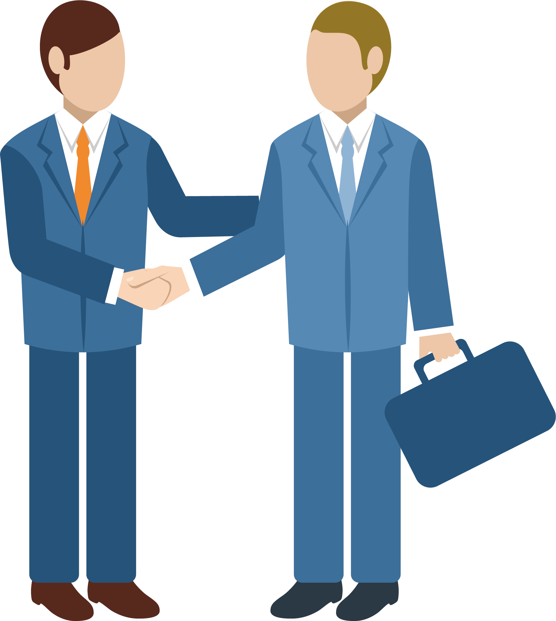 men shaking hands illustration